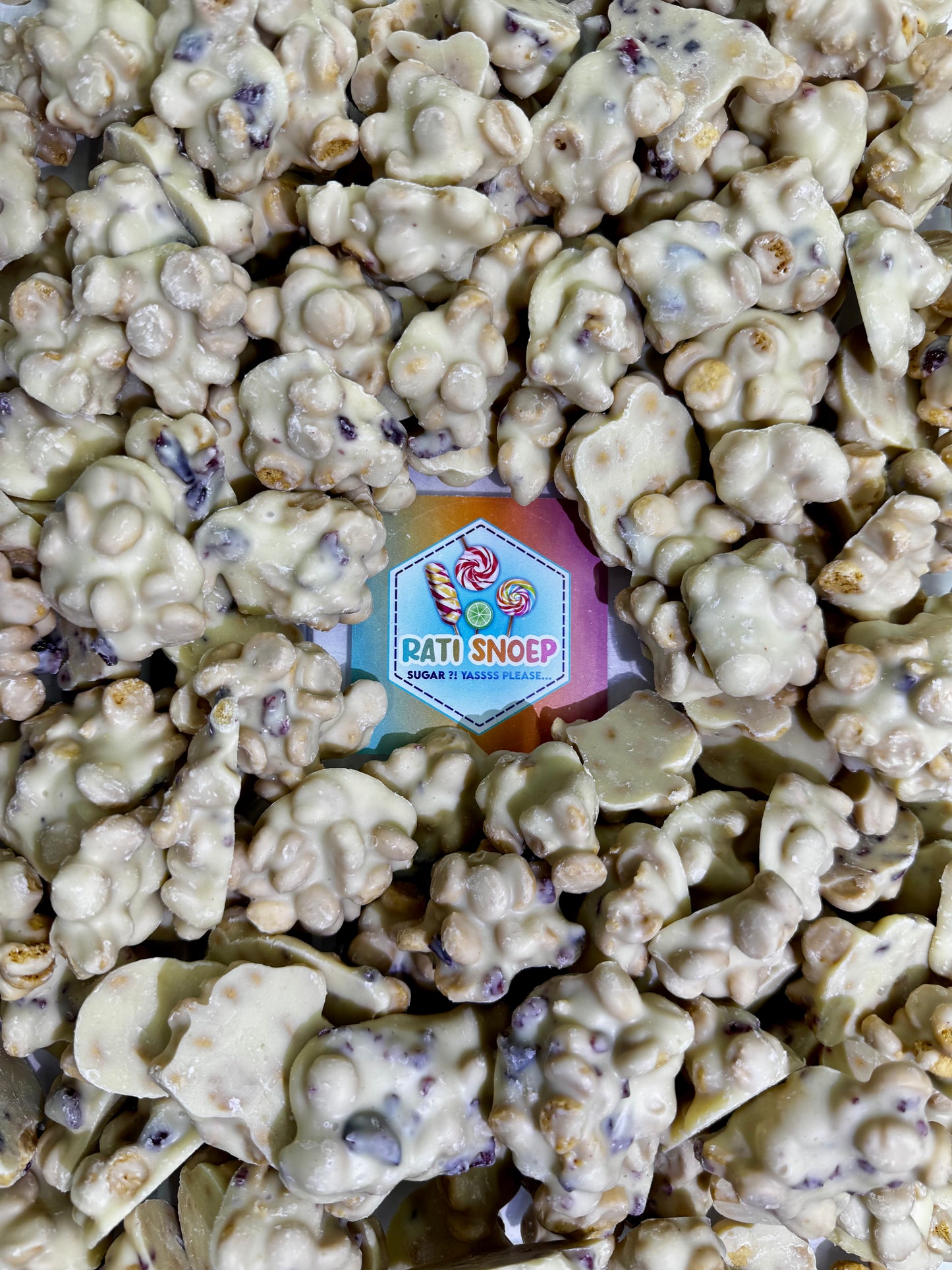 Cookie cranberry rotsjes wit 100gr