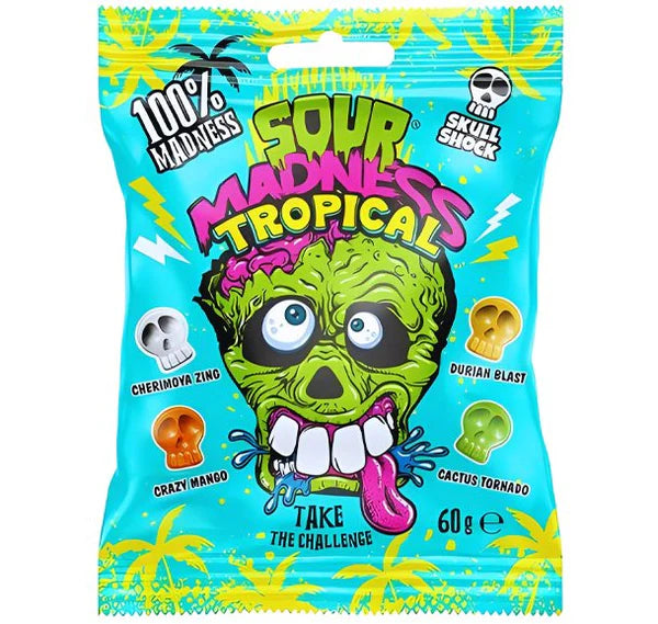 Sour madness tropical blauw 60gr