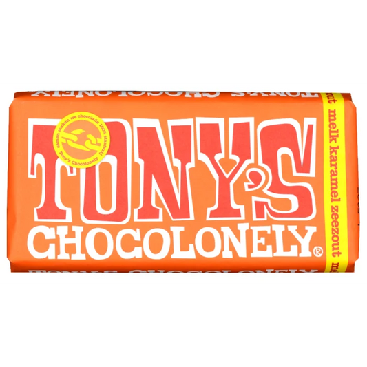 Tony's chocolonely zeezout karamel 180gr
