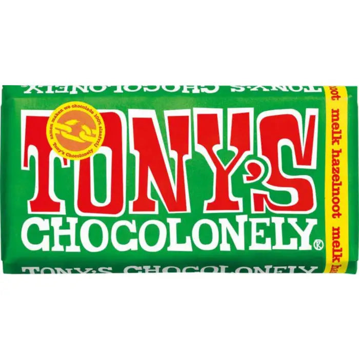 Tony's chocolonely melk hazelnoot 180gr